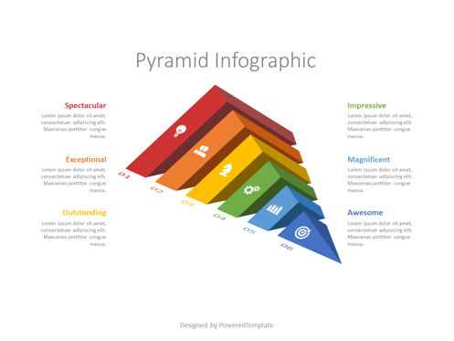 Sliced Pyramid Infographic Presentation Template, Master Slide