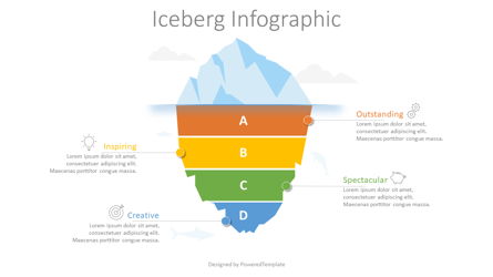 Divided Iceberg Infographic Presentation Template, Master Slide