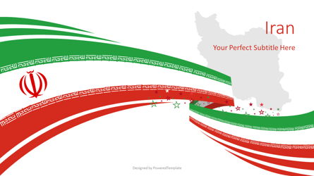 Festive Iran State Flag Presentation Template, Master Slide