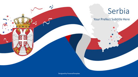 Festive Serbian State Flag Presentation Template, Master Slide