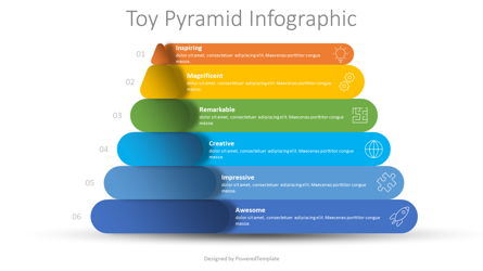 Toy Pyramid Infographic Presentation Template, Master Slide