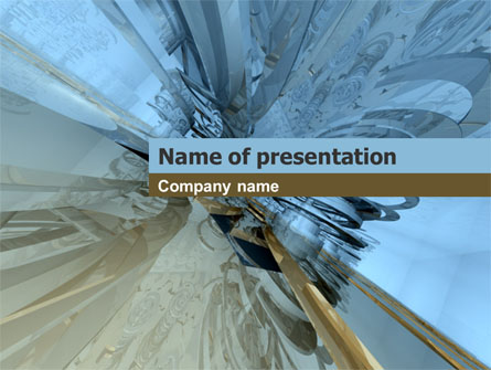 3D Blue & Gray Presentation Template, Master Slide