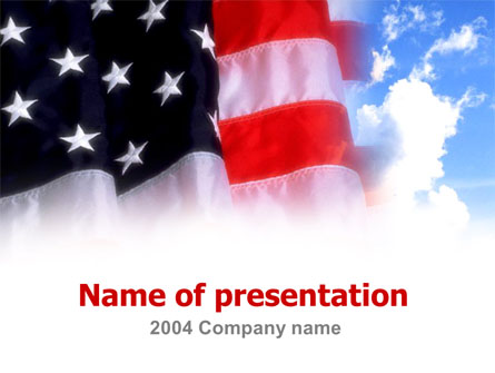 American Flag Presentation Template, Master Slide