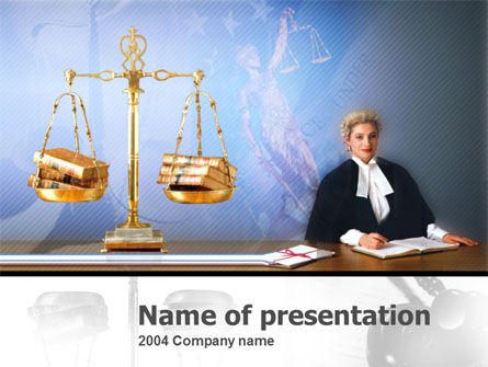 Public Justice Presentation Template, Master Slide