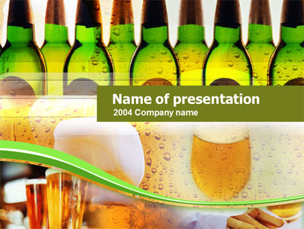 Beer Bottles Presentation Template, Master Slide