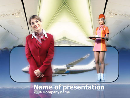 Stewardess Presentation Template, Master Slide