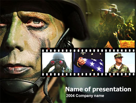 American Soldier Presentation Template, Master Slide