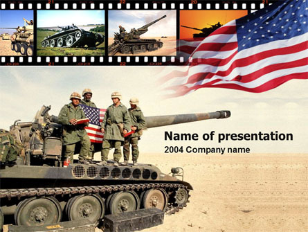 American Army Presentation Template, Master Slide