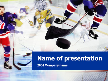 Ice Hockey Presentation Template, Master Slide