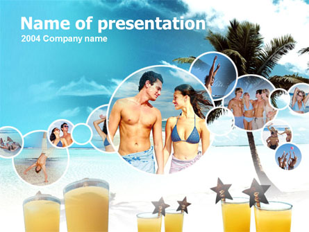 Beach Party Presentation Template, Master Slide