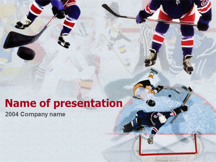 Ice Hockey Players Presentation Template, Master Slide