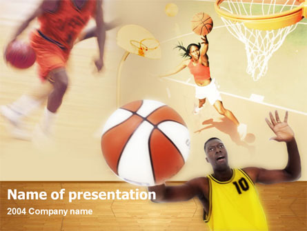 Basketball Players Free Presentation Template, Master Slide