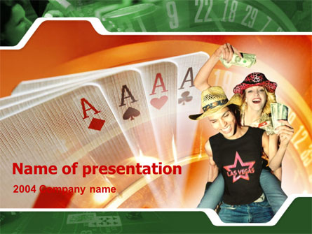 Card Games In Casino Presentation Template, Master Slide