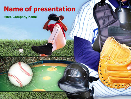 Baseball Catcher Presentation Template, Master Slide
