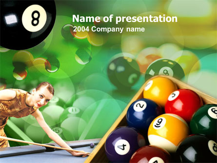 Billiard Player Presentation Template, Master Slide