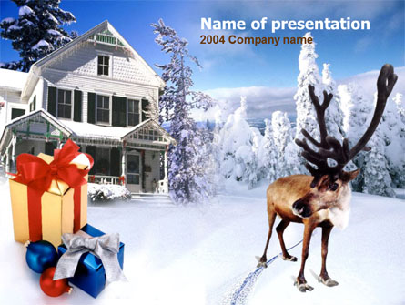 Christmas Deer Presentation Template, Master Slide