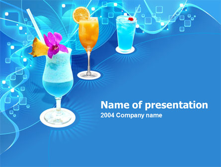 Party Cocktails Presentation Template, Master Slide
