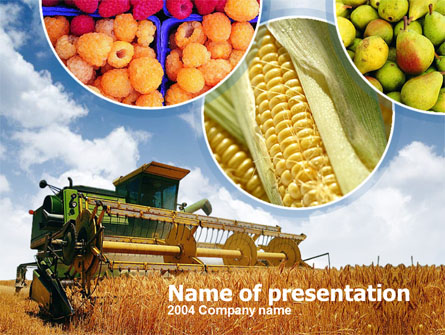 Corn Harvester Presentation Template, Master Slide