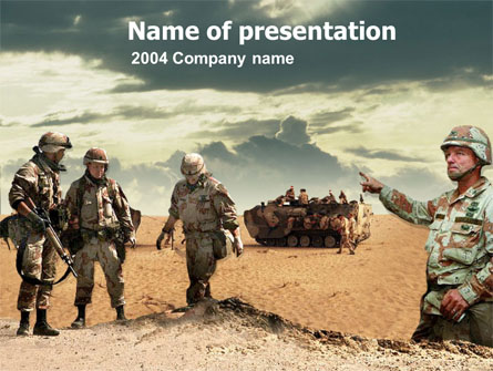 Desert Operation Presentation Template, Master Slide
