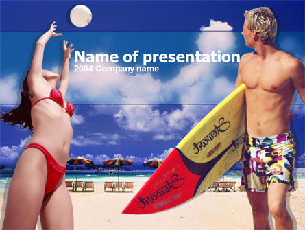 Surfing Beach Free Presentation Template, Master Slide