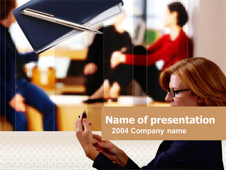 Scheduling Business Meeting Free Presentation Template, Master Slide