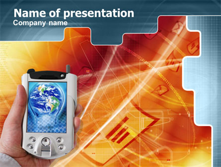 Portable Communicator Presentation Template, Master Slide