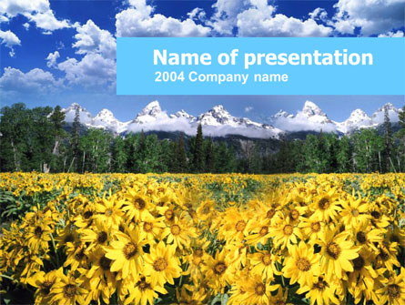 Alpine Flowering Meadows Presentation Template, Master Slide