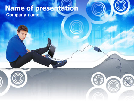 Student With Laptop Free Presentation Template, Master Slide