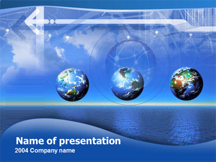 Globes Over The Sea Presentation Template, Master Slide