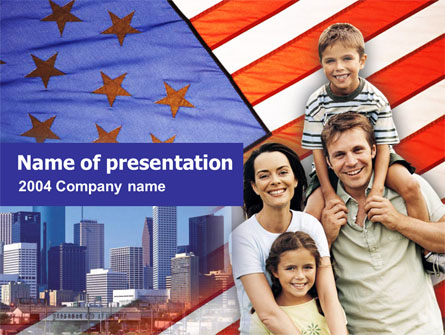 American Flag Day Presentation Template, Master Slide