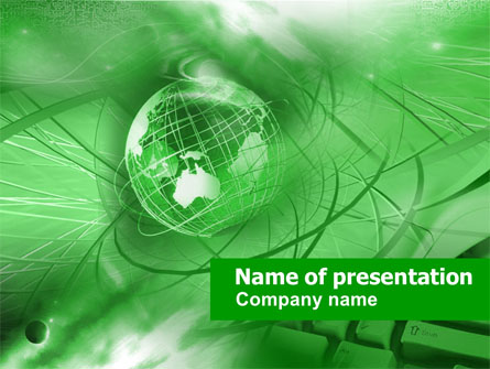 Globe in Communications Net Presentation Template, Master Slide