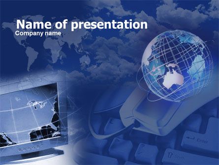 Telecommunication in Blue Color Presentation Template, Master Slide