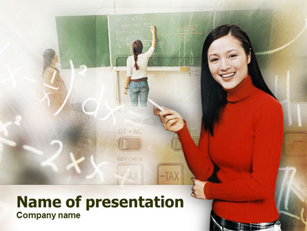Teacher Of Mathematics Presentation Template, Master Slide