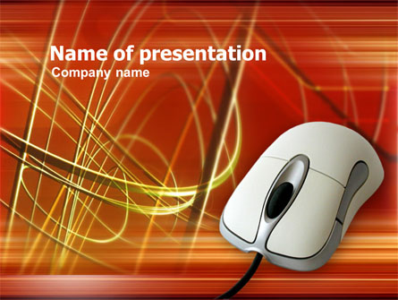 Wired Computer Mouse Presentation Template, Master Slide