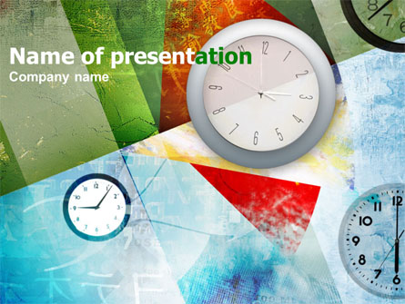 Time In A Modern Art Presentation Template, Master Slide