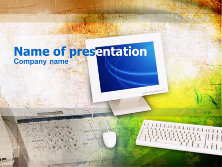 Office Working Place Presentation Template, Master Slide