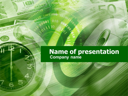 Time Management In Green Presentation Template, Master Slide