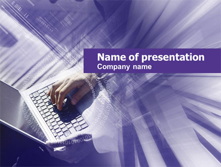 Computer Notebook Free Presentation Template, Master Slide