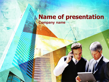 Business Talk With Checking Data Presentation Template, Master Slide