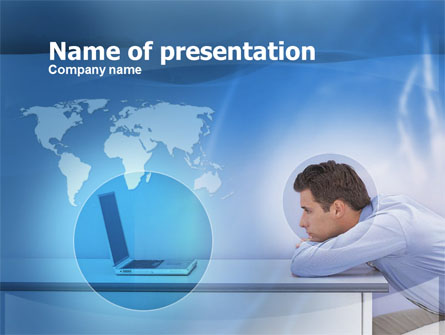 Computer And Man Presentation Template, Master Slide