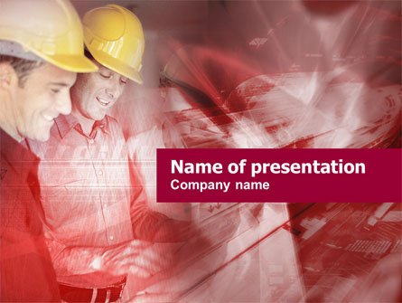 Builders' Meeting In Crimson Colors Presentation Template, Master Slide