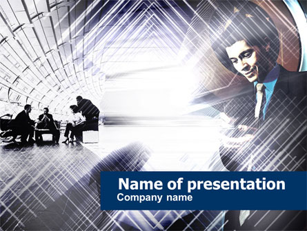 Business Meeting In A Hall Presentation Template, Master Slide