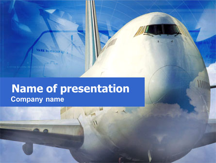 Large Aircraft Presentation Template, Master Slide