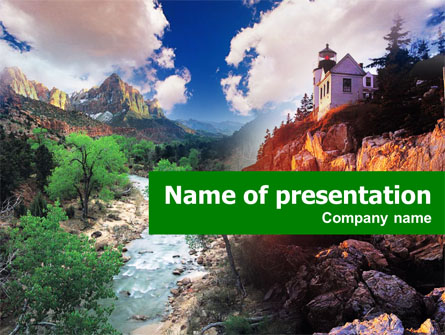 House in Mountains Presentation Template, Master Slide