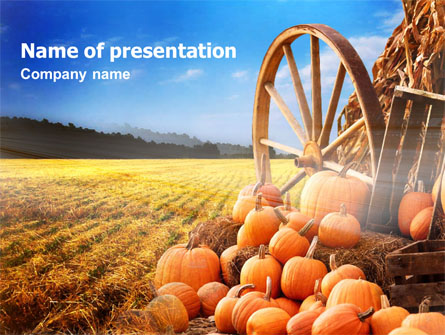 Pumpkin Field Presentation Template, Master Slide