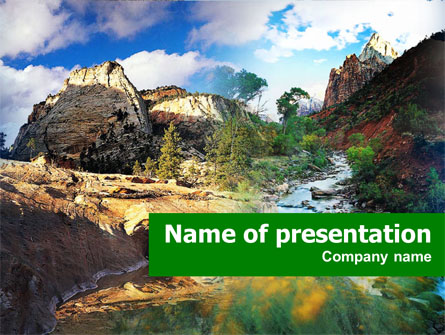 Mountain River Presentation Template, Master Slide