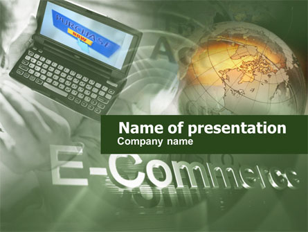 Electronic Commerce Presentation Template, Master Slide