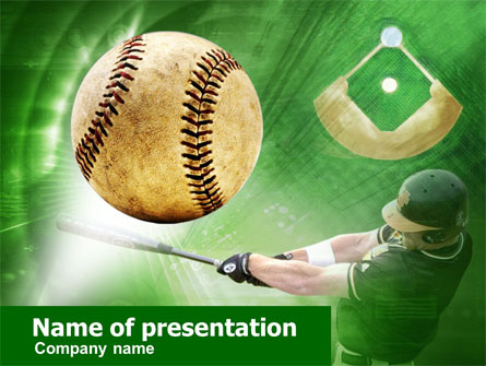 Baseball Hit Presentation Template, Master Slide