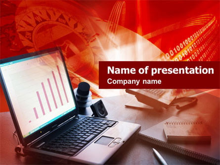 Accounting Computer Presentation Template, Master Slide
