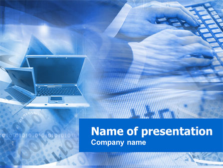 Working Online in A Blue Palette Presentation Template, Master Slide